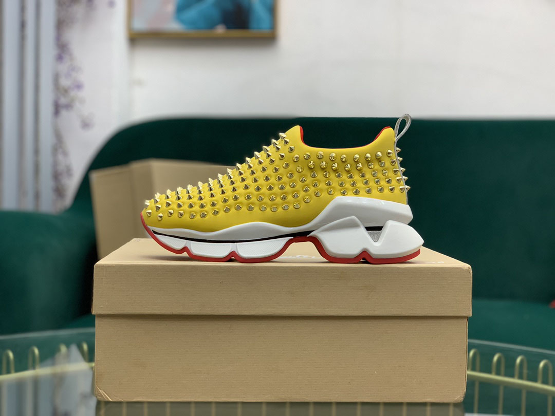 Designer casual shoes bottom is red shoe Low Cut Suede spike For Men and Women Luxury high quality lover flat Party Wedding crystal Leather, Black
Designer casual shoes bottom is red shoe Low Cut Suede spike For Men and Women Luxury high quality lover flat Party Wedding crystal Leather, Black