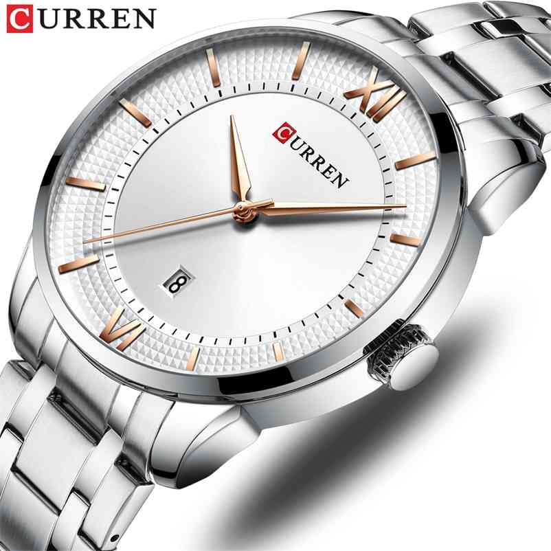 Curren Mens Watches Man Silver Stainless Steel Quartz Waterproof Sports Army Wrist Relogio Masculino 210608, Silver black
Curren Mens Watches Man Silver Stainless Steel Quartz Waterproof Sports Army Wrist Relogio Masculino 210608, Silver black