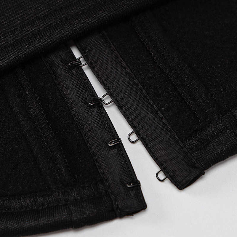 Colysmo Black y2k Sweatshirt Single Breasted Lantern Sleeve Patchwork Hoodie Solid Color Cropped Jacket Casual Streetwear Women 210527