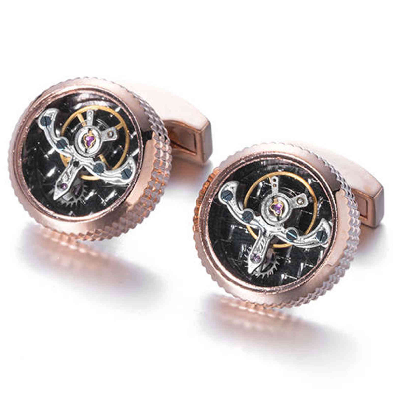 Tourbillon Cuff Balance Wheel Mechanical Cufflink Watch Men's French Shirt Sleeve Nail 630