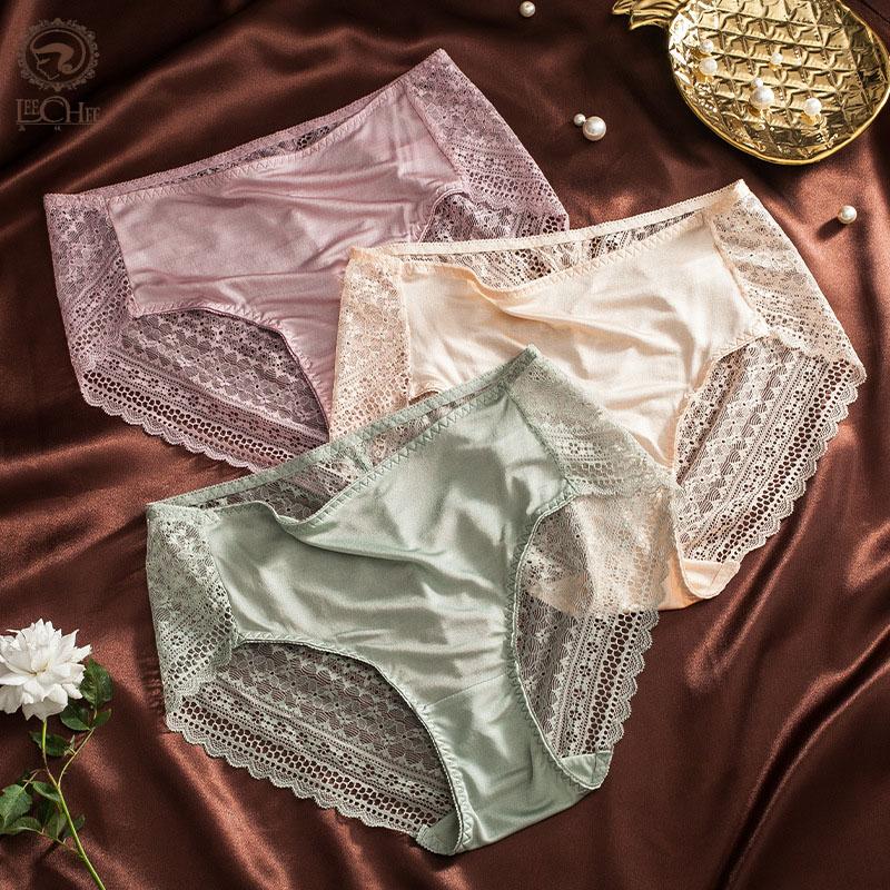 Women's Panties LEECHEE Fashion Women Panty Antibacterial Mulberry Silk Crotch Lace In The Waist Without Trace Boneless Seductive Lingerie, Green
Women's Panties LEECHEE Fashion Women Panty Antibacterial Mulberry Silk Crotch Lace In The Waist Without Trace Boneless Seductive Lingerie, Green