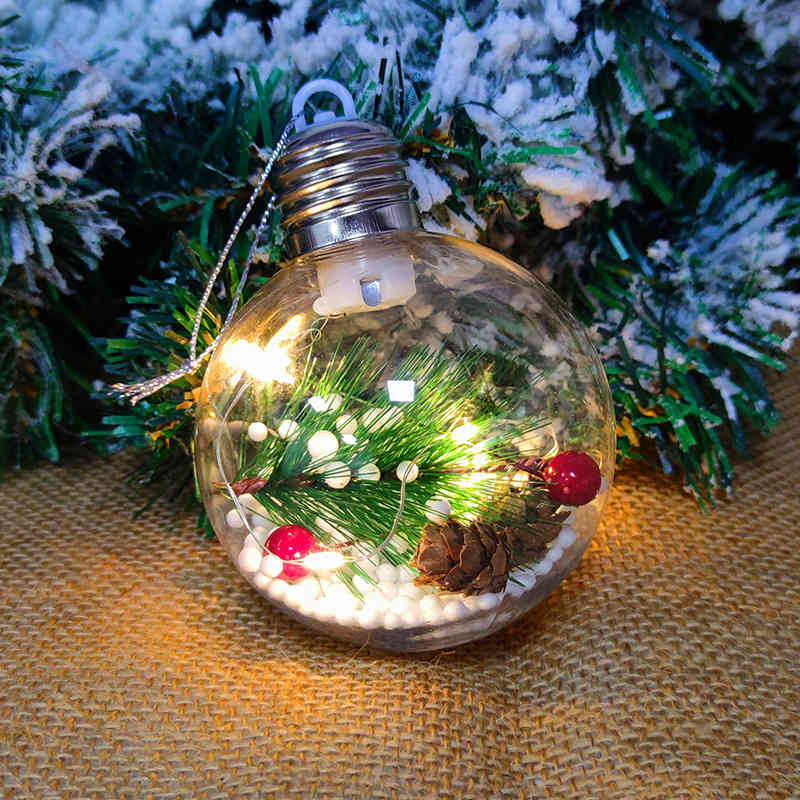 Christmas Tree Decoration pendant band lamp transparent ball atmosphere decoration ornaments
Christmas Tree Decoration pendant band lamp transparent ball atmosphere decoration ornaments