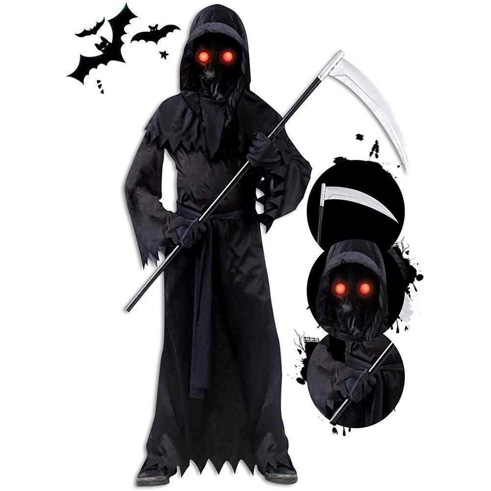 Halloween Children Costume for Boy Vampire Ninja Prince Vampire Cloak Grim Reaper Mask Clothes with Long Death Scythe H0828, Black
Halloween Children Costume for Boy Vampire Ninja Prince Vampire Cloak Grim Reaper Mask Clothes with Long Death Scythe H0828, Black