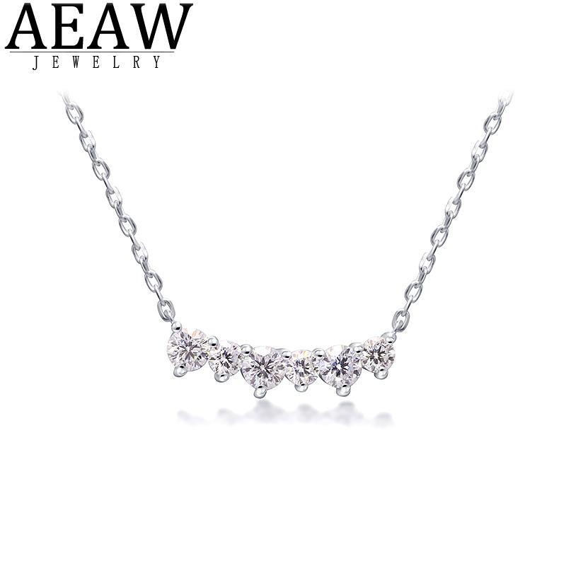 DFColor VVS1 Round Brilliant Cut Moissanite Pendant Necklace Solid 14k White Gold Fine Neckllace For Women Sparking Chains
DFColor VVS1 Round Brilliant Cut Moissanite Pendant Necklace Solid 14k White Gold Fine Neckllace For Women Sparking Chains