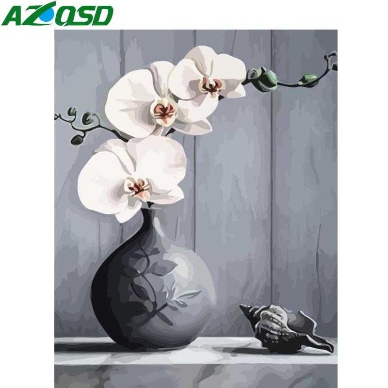 Paintings AZQSD Unframe Oil Painting By Numbers Flower For Adults Acrylic Paint Coloring Vase On Canvas Home Decoration
Paintings AZQSD Unframe Oil Painting By Numbers Flower For Adults Acrylic Paint Coloring Vase On Canvas Home Decoration