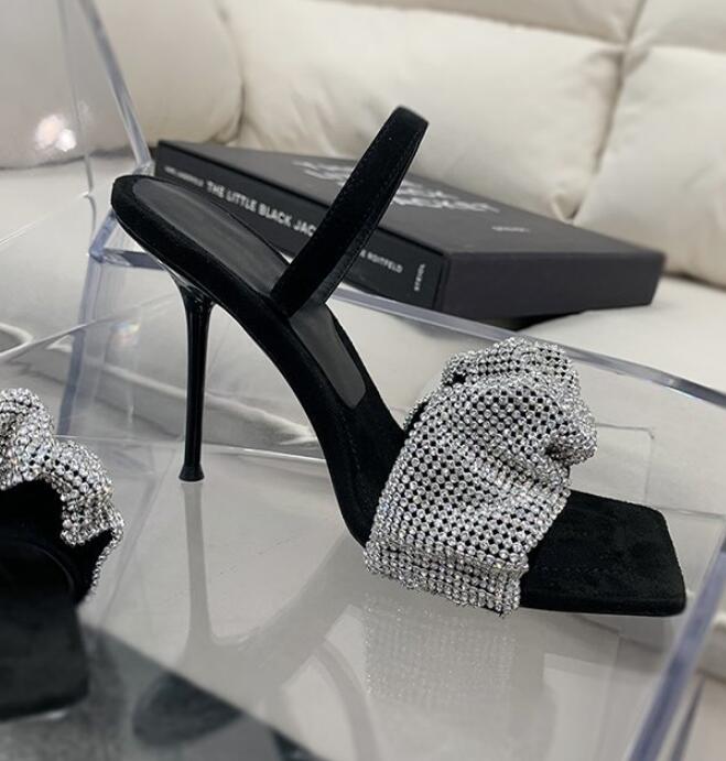 #723456 Summer women Sandals Rhinestone square-toe sandal fairy style lady high heels open toe stiletto half slippers women's slipper s, Black
#723456 Summer women Sandals Rhinestone square-toe sandal fairy style lady high heels open toe stiletto half slippers women's slipper s, Black