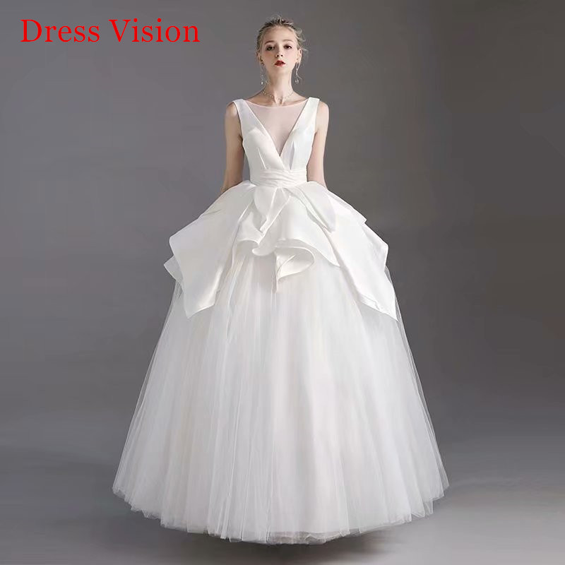 Wedding Dress Vestidos Robe Longue Robe De Soiree Bride To Be Ball Gown Backless Lace-Up Satin Tulle, White
Wedding Dress Vestidos Robe Longue Robe De Soiree Bride To Be Ball Gown Backless Lace-Up Satin Tulle, White