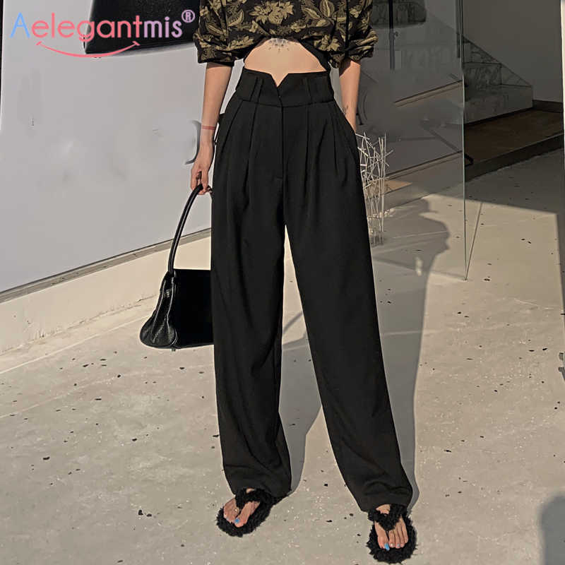 Aelegantmis Classic Black Oversized High Waist Wide Leg Pants Women Vintage Loose Female Office Lady Trousers Brown Korean Chic 210607
Aelegantmis Classic Black Oversized High Waist Wide Leg Pants Women Vintage Loose Female Office Lady Trousers Brown Korean Chic 210607
