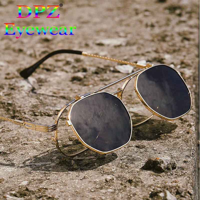 Vintage SteamPunk Style Tint Ocean Lens Metal Pilot Sunglasses Flip Up Clamshell Brand Design Sun Glasses, White;black
Vintage SteamPunk Style Tint Ocean Lens Metal Pilot Sunglasses Flip Up Clamshell Brand Design Sun Glasses, White;black