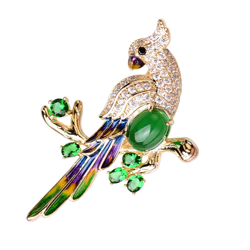 Top Quality Parrot Vintage Enamel Women Man Brooches CZ Animal Bird Party Brooch Hijab Pins Suit Accessories Year Gift
Top Quality Parrot Vintage Enamel Women Man Brooches CZ Animal Bird Party Brooch Hijab Pins Suit Accessories Year Gift