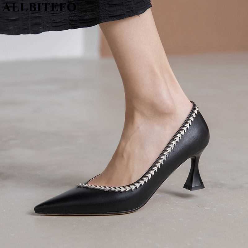 ALLBITEFO high quality genuine leather women heels shoes fashion sexy cow leather women's high heel shoes party wedding shoes 210611, As picture
ALLBITEFO high quality genuine leather women heels shoes fashion sexy cow leather women's high heel shoes party wedding shoes 210611, As picture