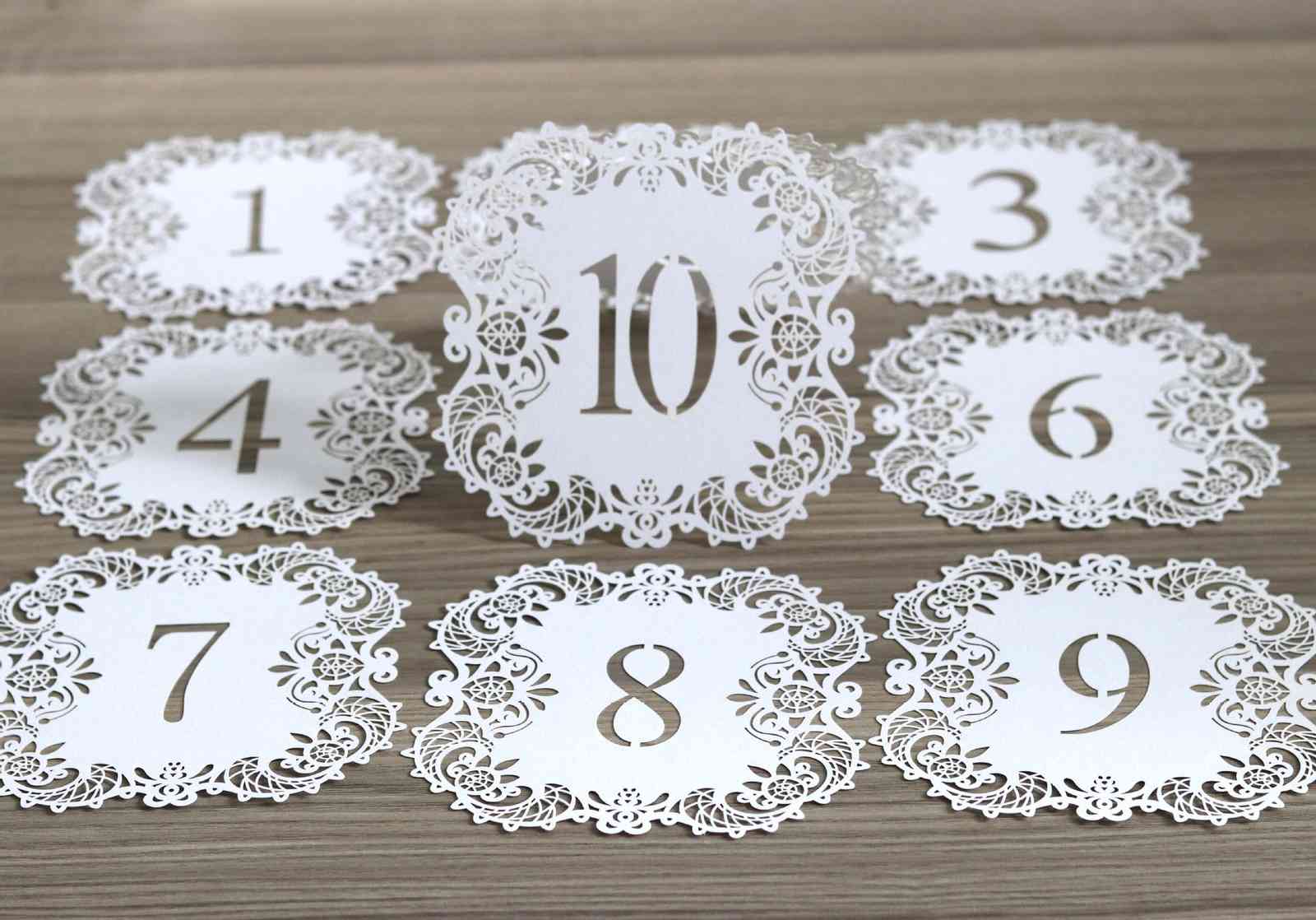 Creative Hollow Laser Cut Seating Cards Numbers Sign Table Cards Romantic Wedding Event Party Supplies
Creative Hollow Laser Cut Seating Cards Numbers Sign Table Cards Romantic Wedding Event Party Supplies
