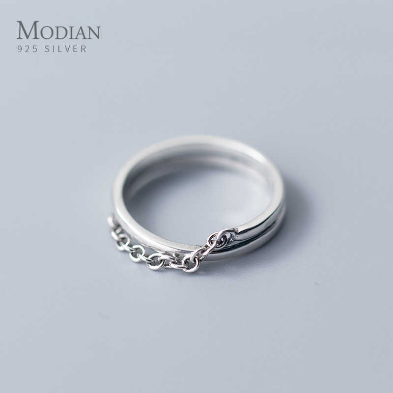 Simple Geometric Chain Fashion Sterling Silver 925 Ring for Women Adjustable Free Size Fine Jewelry Party Gift 210707
Simple Geometric Chain Fashion Sterling Silver 925 Ring for Women Adjustable Free Size Fine Jewelry Party Gift 210707