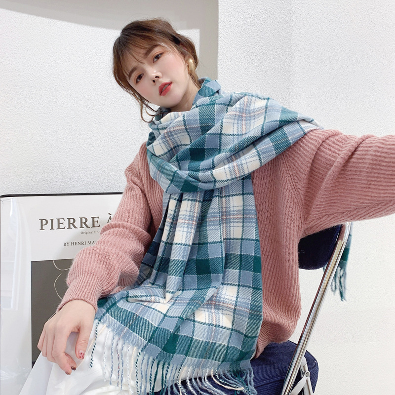 Autumn and Winter Korean Style Plaid Scarf Womens Winter All-Matching Warm Shawl Double-Sided Fashion Scarf
Autumn and Winter Korean Style Plaid Scarf Womens Winter All-Matching Warm Shawl Double-Sided Fashion Scarf