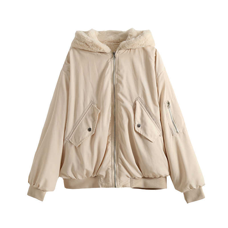 HWLZLTZHT Plus Size Fur Parkas Double-sided Winter Women Jacket Casual Thick Warm Inside Hooded Jackets For Female 211008