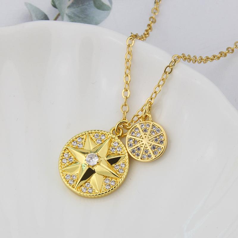 Chains Wholesale Fashion Round Necklace Eight Awn Star Pendant Ornaments Female Inlaid Copper Plating, Silver
Chains Wholesale Fashion Round Necklace Eight Awn Star Pendant Ornaments Female Inlaid Copper Plating, Silver