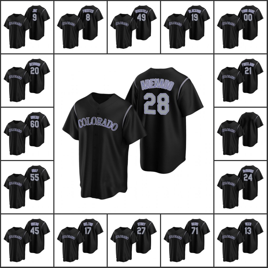 ColoradoRockies Men Women Youth #45 Scott Oberg 28 Nolan Arenado 19 Charlie Blackmon 27 Trevor Story Custom BlackReplicaAlternate Jersey
ColoradoRockies Men Women Youth #45 Scott Oberg 28 Nolan Arenado 19 Charlie Blackmon 27 Trevor Story Custom BlackReplicaAlternate Jersey