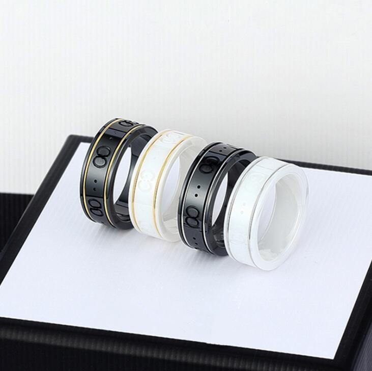 Ceramic Band ring men women black white letter G designer luxury noble social wedding anniversary Valentine's Day gift does not fade
Ceramic Band ring men women black white letter G designer luxury noble social wedding anniversary Valentine's Day gift does not fade