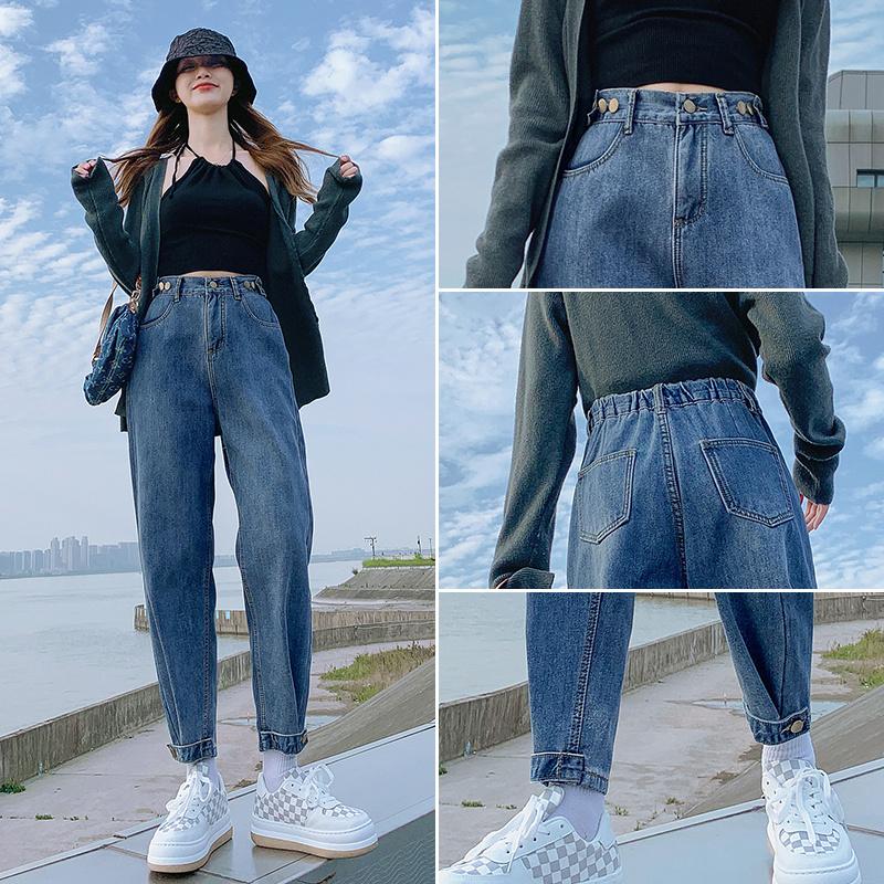 Women's Jeans Fleece Padded High Waist Loose 2021 Winter Outdoor Slimming Tappered Pants, Blue
Women's Jeans Fleece Padded High Waist Loose 2021 Winter Outdoor Slimming Tappered Pants, Blue