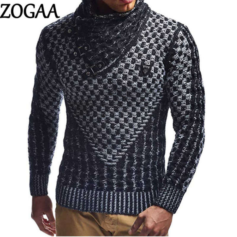 Hedging Turtleneck Sweater Men Warm Pullover Black Sweaters Mans Clothes Casual Knitwear Slim Winter Sweater De Hombre 210929