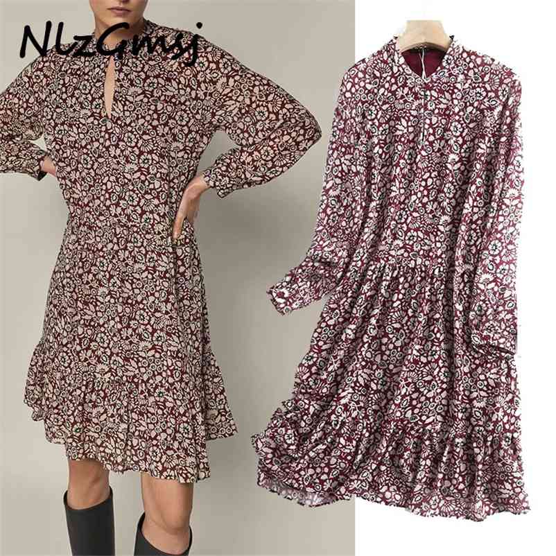 Dres Chic Fashion Floral Print Simple Style Midi Vintage Long Sleeve Female es Vestidos Mujer 210628, As picture
Dres Chic Fashion Floral Print Simple Style Midi Vintage Long Sleeve Female es Vestidos Mujer 210628, As picture