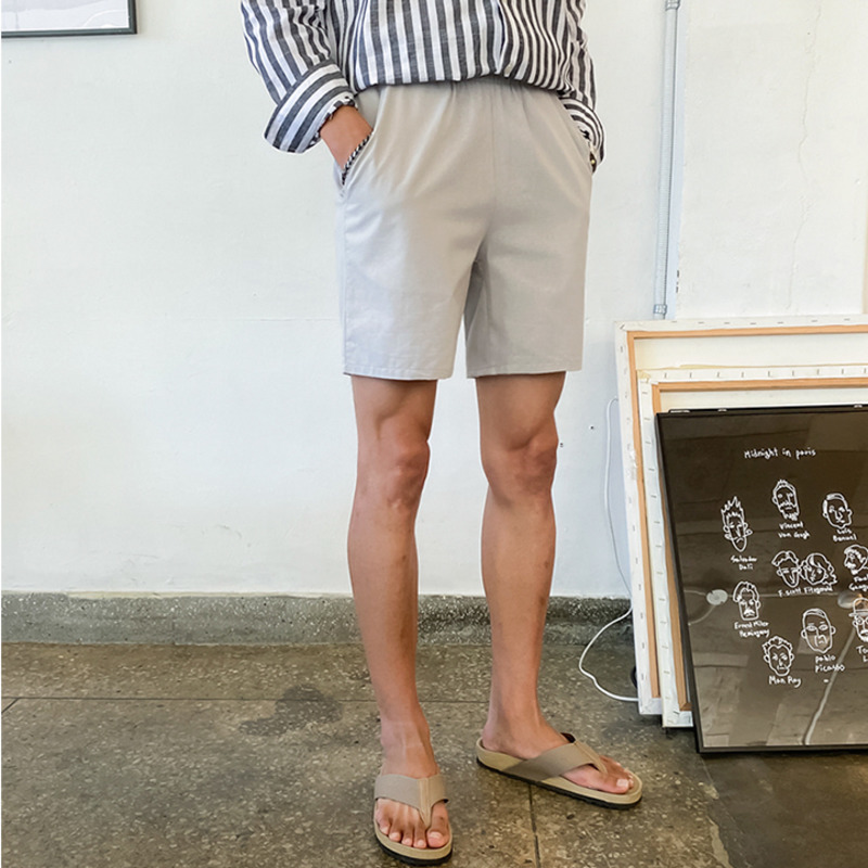 IEFB Summer Shorts Men's Casual Workwear Slim Fashion Knee Length Pants With Pockets Korean Trend Mans Clothing 9Y7207 210524