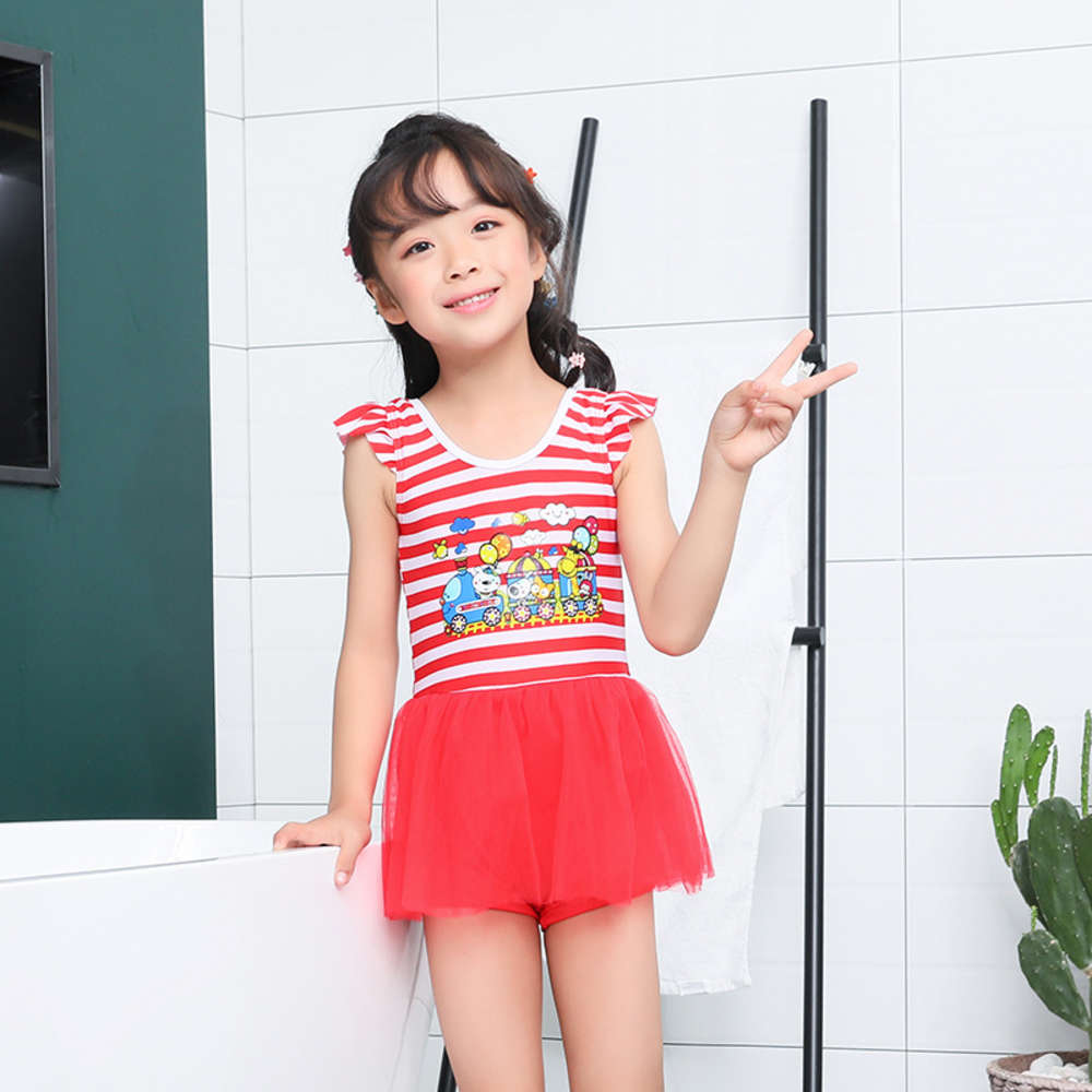 Children's suit Korean children's classic striped wave point one piece cute fashion girl's swimsuit, Black
Children's suit Korean children's classic striped wave point one piece cute fashion girl's swimsuit, Black