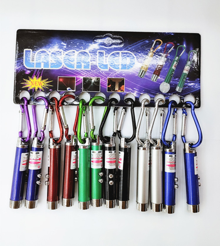 New Arrival Multi-functional Mini 3 in1 LED Laser Light Pointer Key Chain Flashlights Torch Flashlight Money Detector Light