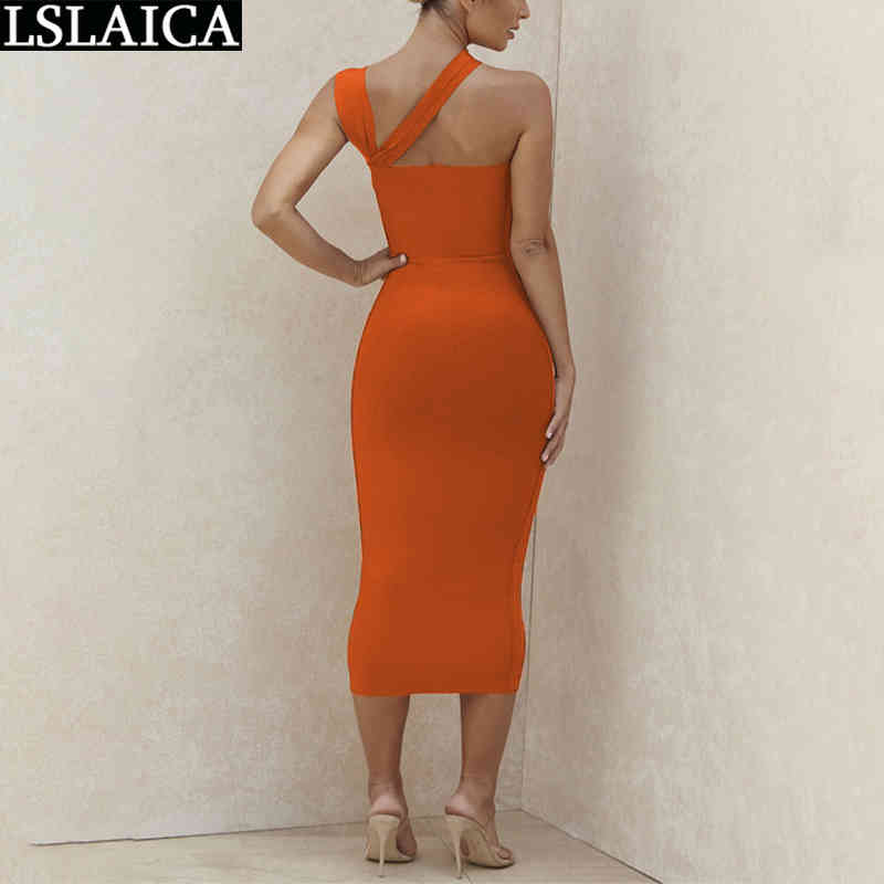 Woman Dress One Shoulder Tube Top Mid Length Solid Color Party Fashion Dresses for Women Sexy Skinny Vestido De Mujer 210515