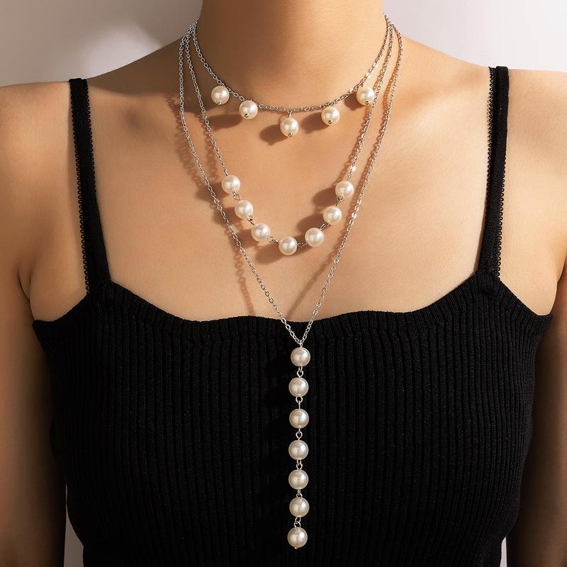 Pendant Necklaces HuaTang Multi-layer Pearl Necklace For Women Girls Charming Long Tassel Clavicle Chain Weddings Jewelry Collar 17988
Pendant Necklaces HuaTang Multi-layer Pearl Necklace For Women Girls Charming Long Tassel Clavicle Chain Weddings Jewelry Collar 17988