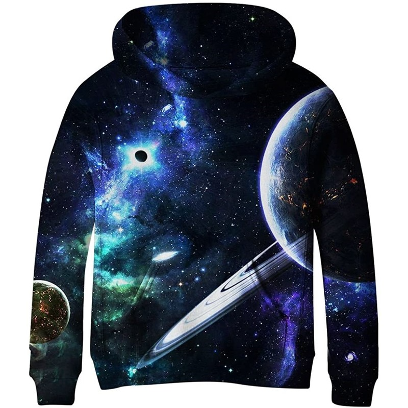 Loop line pattern novelty hoodie boys and girls 3D printing pullover hooded sweater with pocket 100-160, Black
Loop line pattern novelty hoodie boys and girls 3D printing pullover hooded sweater with pocket 100-160, Black