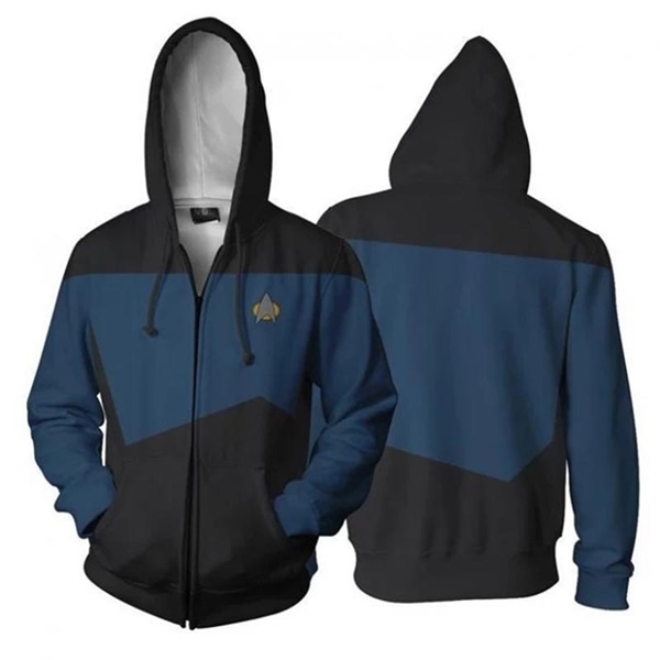 Star Voyager Trek Hoodies 3D Print Men Hoodie Hoody Man Hip Hop Casual Coat Sweatshirts with Zipper Z260303