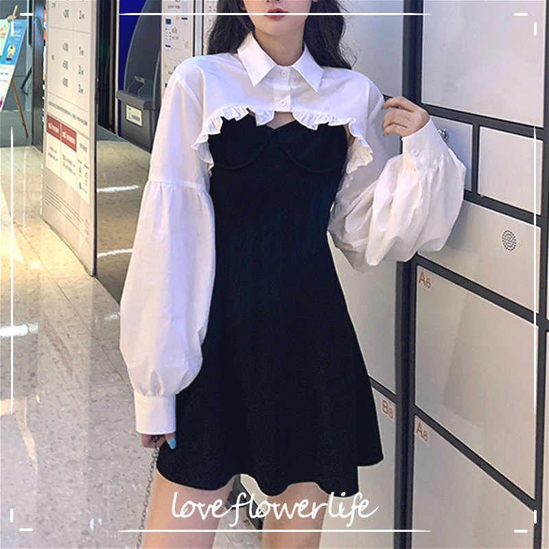 Elegant Party Dress Women Long Sleeve Sweet Empire High Street Mini Dress Gothic Y2k Dress Korean Summer Female Outfits 210521, White
Elegant Party Dress Women Long Sleeve Sweet Empire High Street Mini Dress Gothic Y2k Dress Korean Summer Female Outfits 210521, White