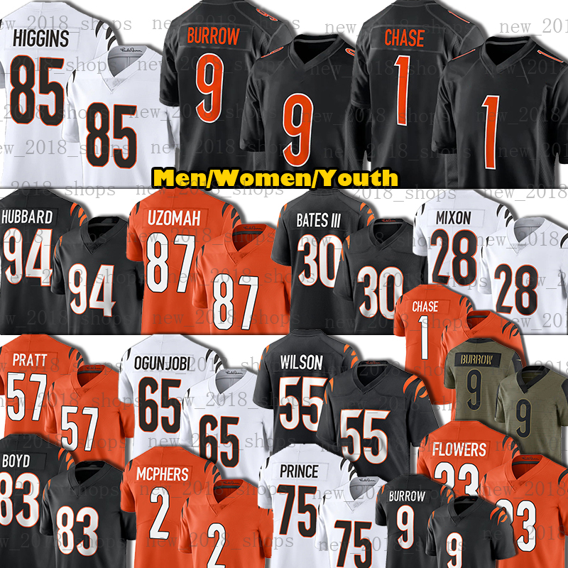 9 Joe Burrow 1 Ja'Marr Chase Tee Higgins Joe Mixon Football Jersey Sam Hubbard Tyler Boyd C.J. Uzomah Evan McPherson Logan Wilson Jersey Trey Hendrickson Khalid Kareem Ca, Custom men jersey(q z)
9 Joe Burrow 1 Ja'Marr Chase Tee Higgins Joe Mixon Football Jersey Sam Hubbard Tyler Boyd C.J. Uzomah Evan McPherson Logan Wilson Jersey Trey Hendrickson Khalid Kareem Ca, Custom men jersey(q z)