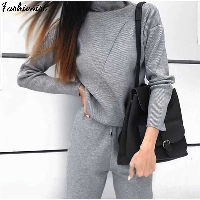 Autumn Winter Women's tracksuit Solid Color Striped Turtleneck Sweater and Elastic Trousers Suits Knitted Two Piece Set 210709, Pink
Autumn Winter Women's tracksuit Solid Color Striped Turtleneck Sweater and Elastic Trousers Suits Knitted Two Piece Set 210709, Pink