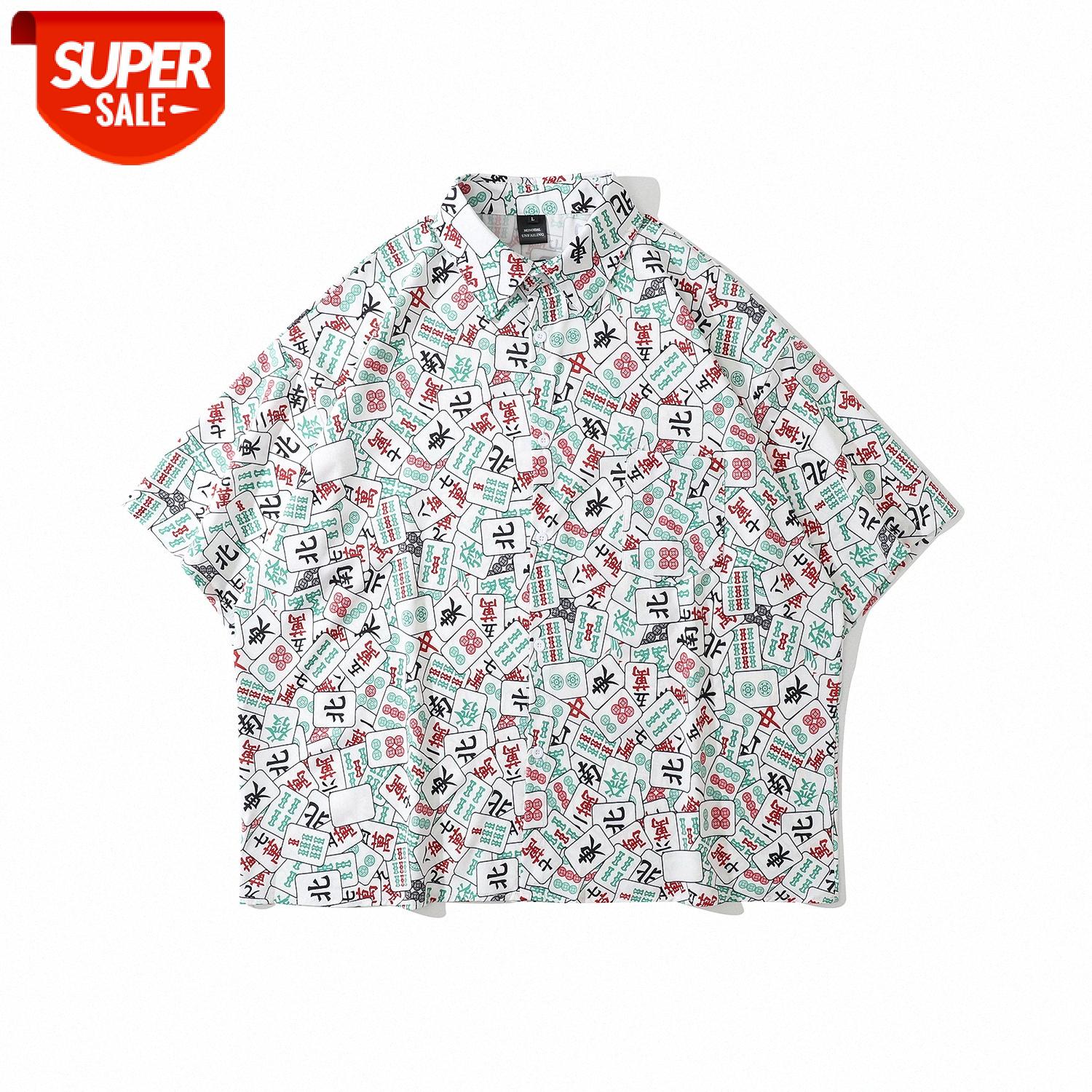 Japanese flower shirt men's short-sleeved Hong Kong style personality mahjong printing handsome loose retro #ya8n, White;black
Japanese flower shirt men's short-sleeved Hong Kong style personality mahjong printing handsome loose retro #ya8n, White;black