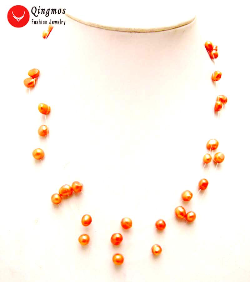 Qingmos Red Pearl Necklace For Women With 4-6mm Round Natural Freshwater 3 Strands Starriness 18" Chokers N6179, Golden;silver
Qingmos Red Pearl Necklace For Women With 4-6mm Round Natural Freshwater 3 Strands Starriness 18" Chokers N6179, Golden;silver