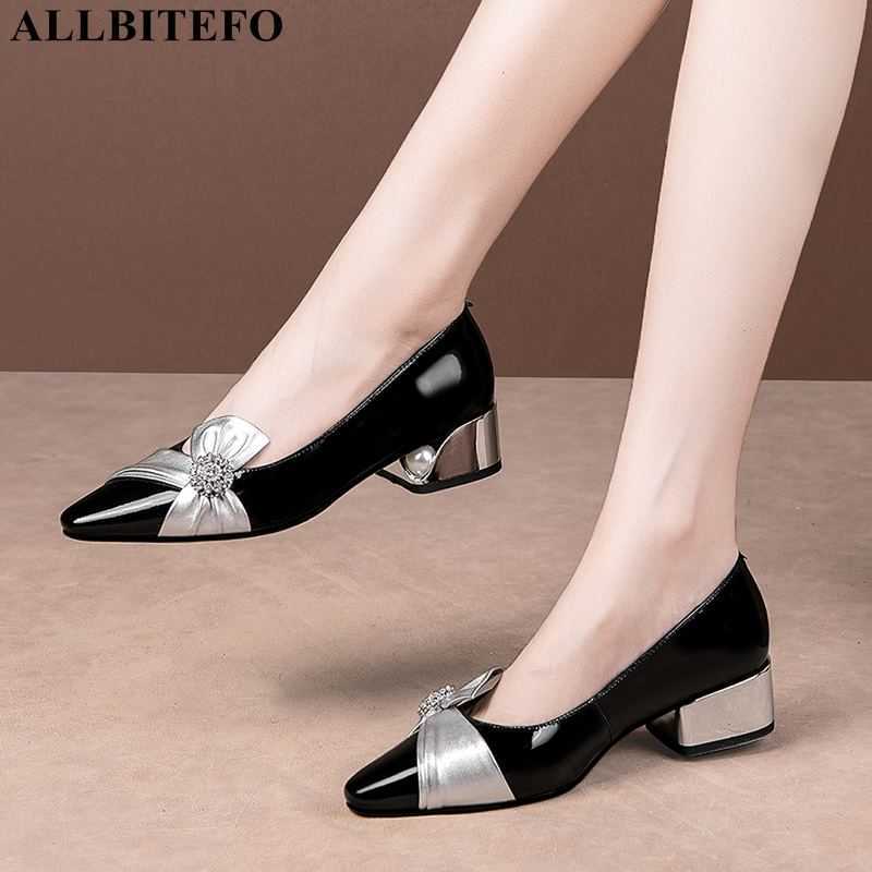 ALLBITEFO Size 34-42 Silver Heel Bow Design Real Genuine Leather Women Heels Shoes Fashion Women's Kitten Heels High Heel Shoes 210611, As picture
ALLBITEFO Size 34-42 Silver Heel Bow Design Real Genuine Leather Women Heels Shoes Fashion Women's Kitten Heels High Heel Shoes 210611, As picture