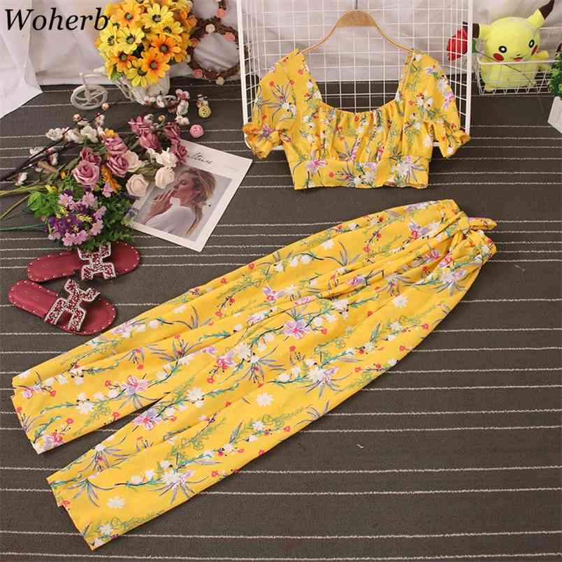 Summer Sexy Crop Top Shirt + High Waist Wide Leg Pants Women Vintage Floral Print 2 Piece Holiday Beach Set Outfits 210519, Pink
Summer Sexy Crop Top Shirt + High Waist Wide Leg Pants Women Vintage Floral Print 2 Piece Holiday Beach Set Outfits 210519, Pink