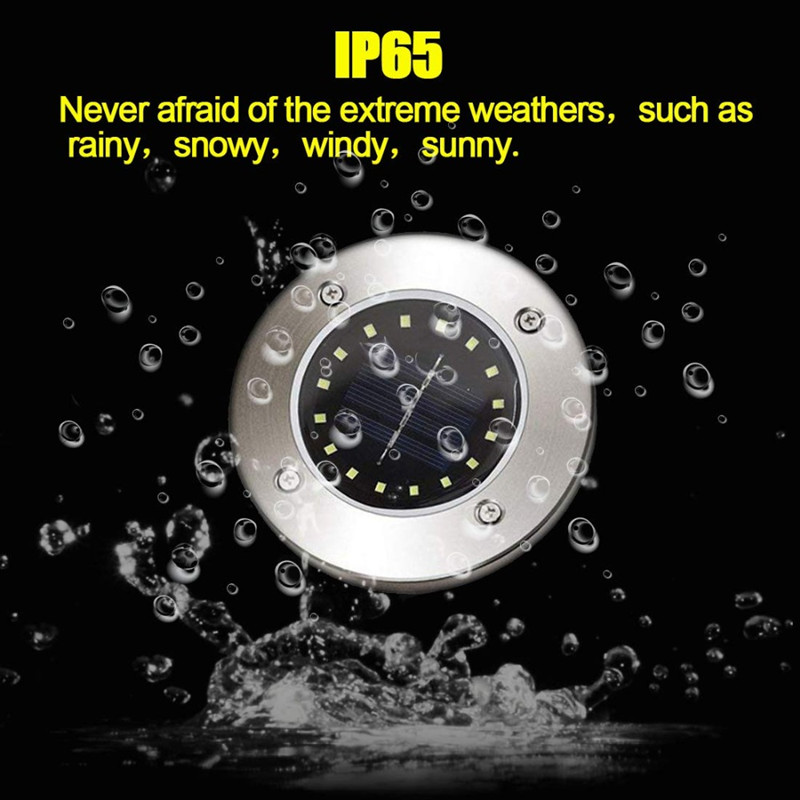 8 LED Outdoor Solar Garden Light Lawn Lamps Waterproof In-Ground Lights Solar Lighting for Pathway Yard Deck White/Warm White D2.5