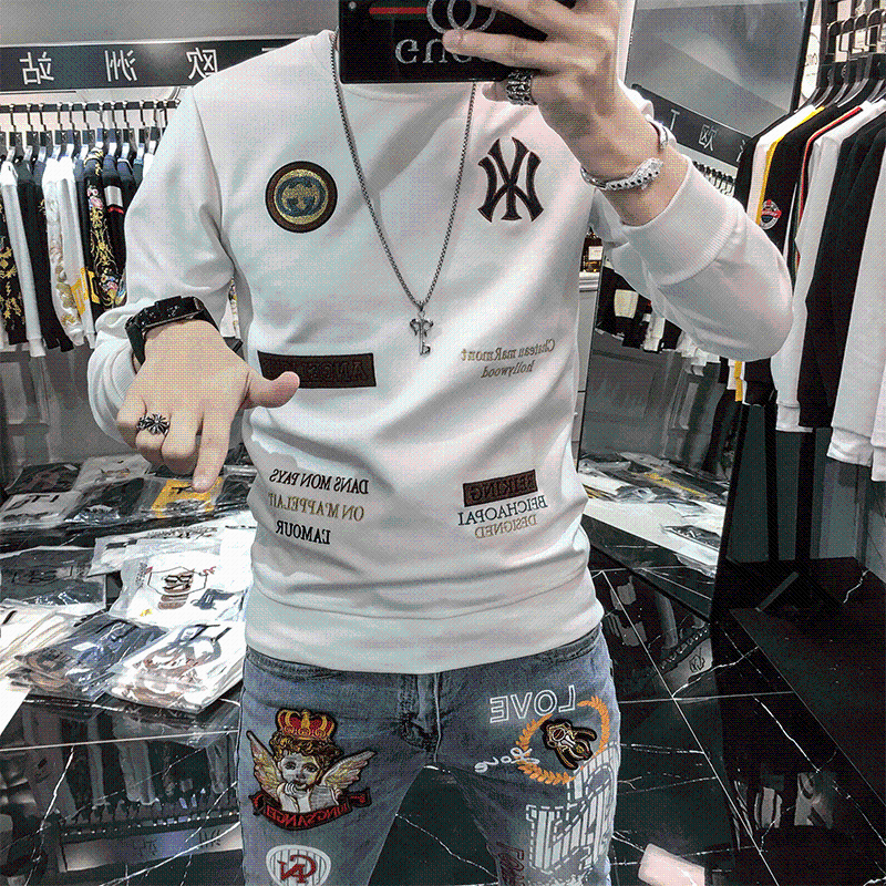 Men's Hoodies & Sweatshirts Autumn And Winter Velvet Thickening Comfortable Personality Tide Brand Letter Embroidery Slim Trend Long Sleeve, Black
Men's Hoodies & Sweatshirts Autumn And Winter Velvet Thickening Comfortable Personality Tide Brand Letter Embroidery Slim Trend Long Sleeve, Black