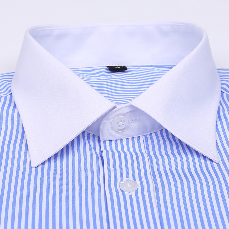 French Cuff Mens Formal Business Dress Shirt Solid Male Party Wedding Tuxedo Shirts with Cufflinks 220304