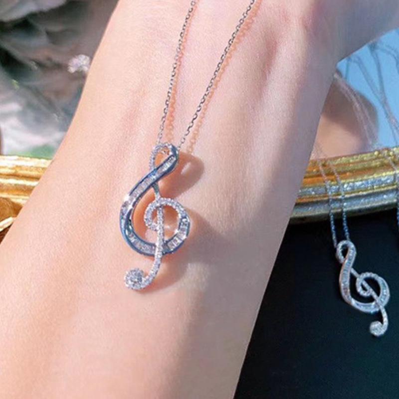 Pendant Necklaces CAOSHI Creative Sheet Music Notation Shape Necklace For Women Gorgeous Daily Collocation Concert Party Jewelry Wholesale, Silver
Pendant Necklaces CAOSHI Creative Sheet Music Notation Shape Necklace For Women Gorgeous Daily Collocation Concert Party Jewelry Wholesale, Silver