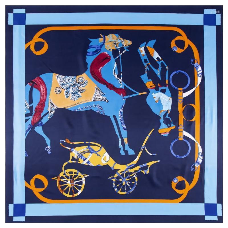 Scarves 130cm Horse Twill Silk Scarf Women Shawl Square Kerchief For Ladies Handkerchief Brand Bandanna, Blue;gray
Scarves 130cm Horse Twill Silk Scarf Women Shawl Square Kerchief For Ladies Handkerchief Brand Bandanna, Blue;gray
