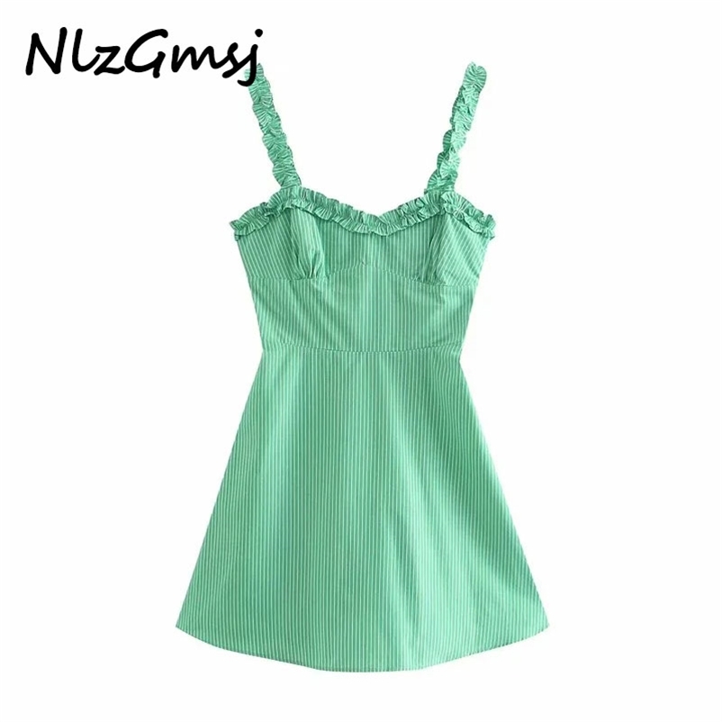 Dress Woman Strap e Elegant V Neck Sleeveless Striped Mini es Ladies 05 210628, As picture
Dress Woman Strap e Elegant V Neck Sleeveless Striped Mini es Ladies 05 210628, As picture