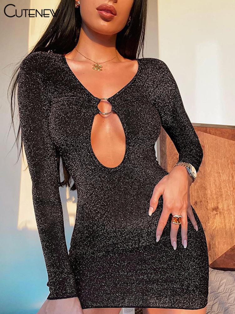 Casual Dresses Cute Y2K Sexy Hollow Out O-Neck Bodycon Mini Women Autumn Fashion Stretch Long Sleeve Slim Lady Party Clubwear, Black;gray
Casual Dresses Cute Y2K Sexy Hollow Out O-Neck Bodycon Mini Women Autumn Fashion Stretch Long Sleeve Slim Lady Party Clubwear, Black;gray
