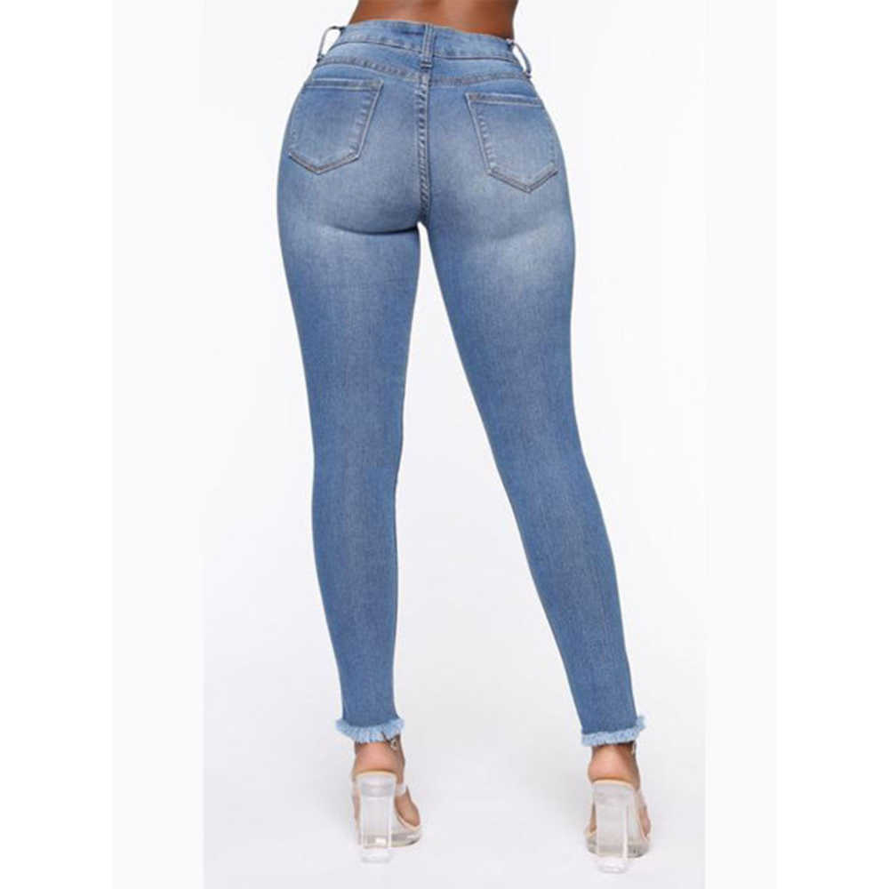 Skinny Jeans Women Vintage Distressed Denim Pants Pencil Pants Casual Trousers Women Jeans Pants Plus Size Sexy Buttock Jeans 210702