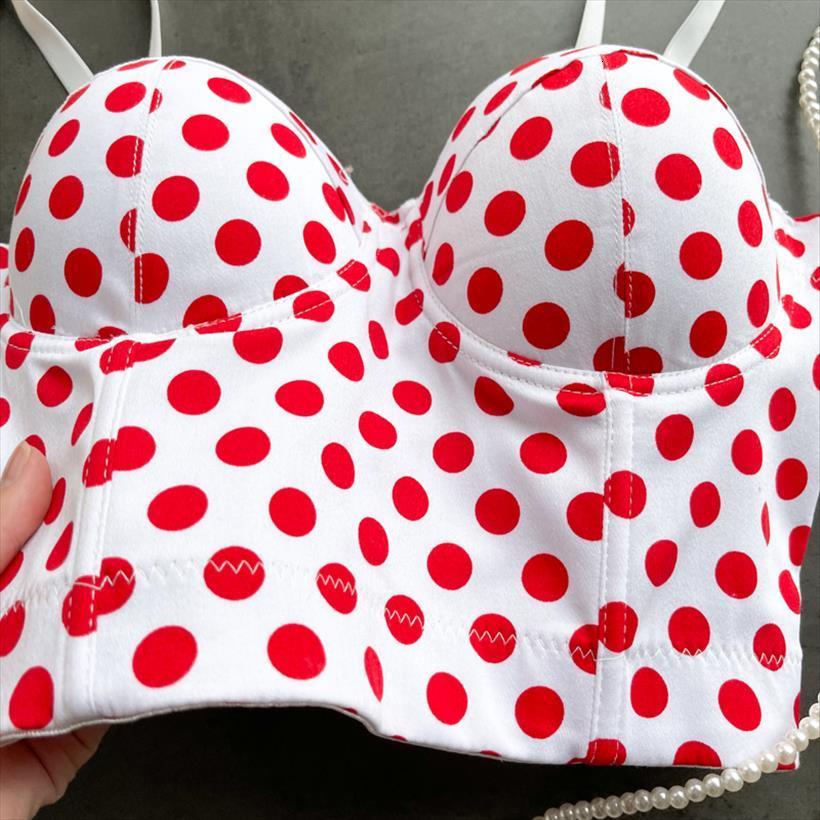 Fashion Camisole Retro Polka Dot Womens Camis Printing Cropped Top Bustier Gathered Bra Night Club Party Tank Tops Y476, White
Fashion Camisole Retro Polka Dot Womens Camis Printing Cropped Top Bustier Gathered Bra Night Club Party Tank Tops Y476, White