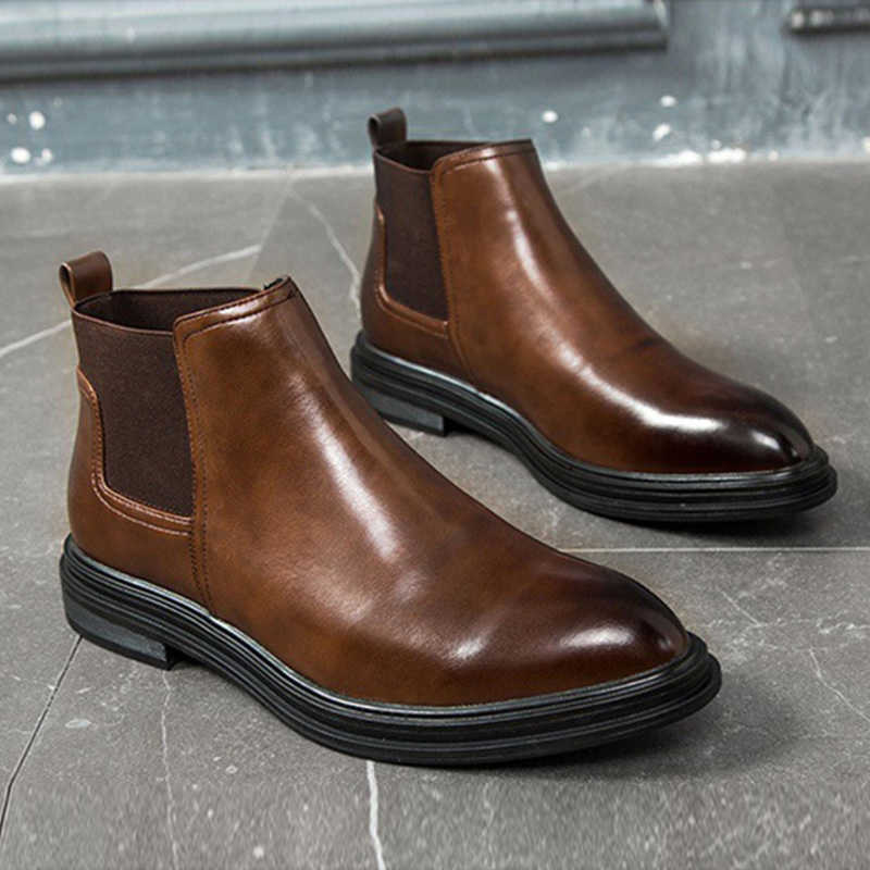 Winter Chelsea Boots Men Leather Shoes Men Ankle Boots Fashion Brand Autumn Winter Male Footwear KA1852 210826, Black
Winter Chelsea Boots Men Leather Shoes Men Ankle Boots Fashion Brand Autumn Winter Male Footwear KA1852 210826, Black