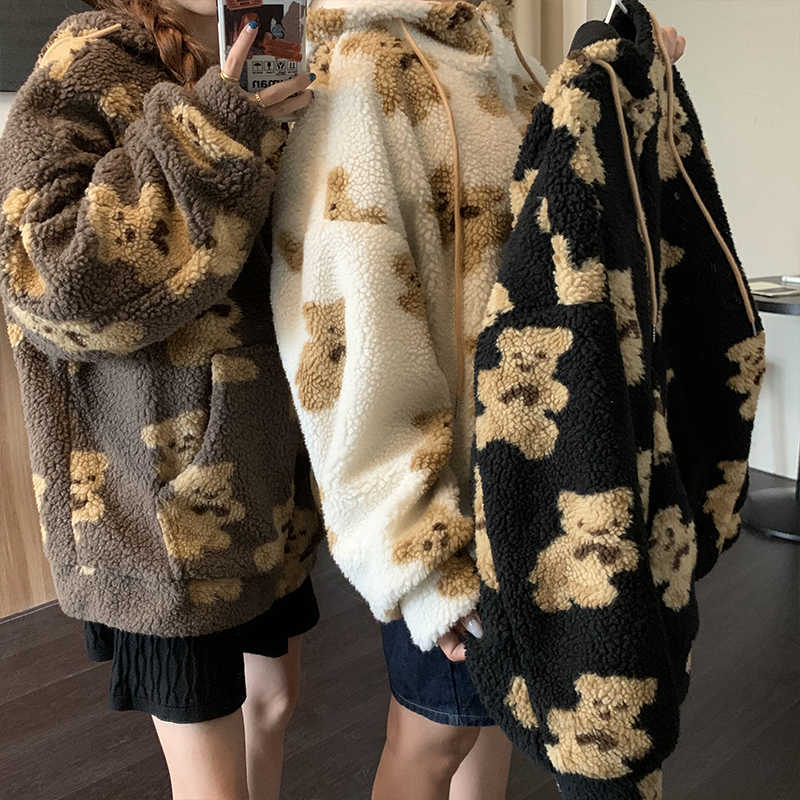 Korea Ulzzang Women Hoodies Sweatshirt Zipper Teddy Coat Harajuku Loose Kawaii Clothes big size Oversized Hoodie clothing 210608
Korea Ulzzang Women Hoodies Sweatshirt Zipper Teddy Coat Harajuku Loose Kawaii Clothes big size Oversized Hoodie clothing 210608